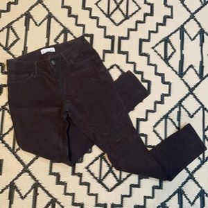 NWT Loft charcoal gray corduroy skinny pants 00 p